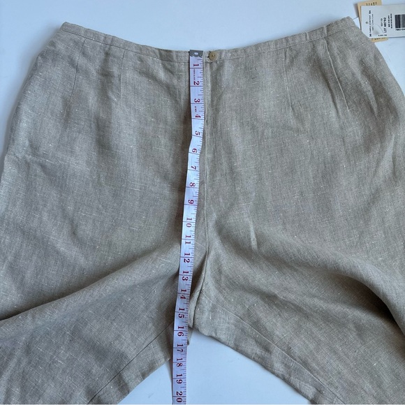 Harve Benard 100%Linen Pants Neutral Cream Size - Picture 12 of 17